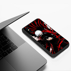 Чехол iPhone XS Max матовый Токийский Гуль Красный Змей Tokyo Ghoul Snake, цвет: 3D-черный — фото 2