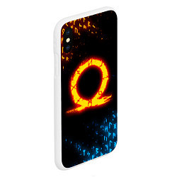 Чехол iPhone XS Max матовый GOD OF WAR CRATOS FIRE SYMBOL RUNE, цвет: 3D-белый — фото 2