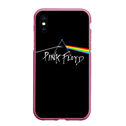 Чехол iPhone XS Max матовый PINK FLOYD - ПИНК ФЛОЙД, цвет: 3D-малиновый