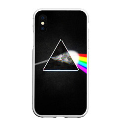 Чехол iPhone XS Max матовый PINK FLOYD - ПИНК ФЛОЙД ГЛИТЧ, цвет: 3D-белый