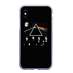 Чехол iPhone XS Max матовый PINK FLOYD LOGO ПИНК ФЛОЙД НЕБО, цвет: 3D-светло-сиреневый