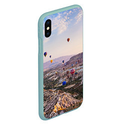 Чехол iPhone XS Max матовый Воздушные Шары!, цвет: 3D-мятный — фото 2