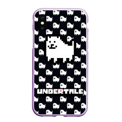 Чехол iPhone XS Max матовый UNDERTALE DOG AND LOGO УНДЕРТАЛЕ