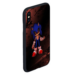 Чехол iPhone XS Max матовый SONIC EXE - Брызги, цвет: 3D-черный — фото 2