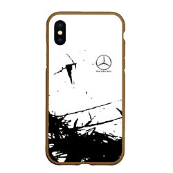 Чехол iPhone XS Max матовый Mercedes текстура