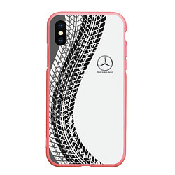 Чехол iPhone XS Max матовый Mercedes-Benz дрифт, цвет: 3D-баблгам