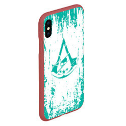 Чехол iPhone XS Max матовый Ассасин крид assassins creed, цвет: 3D-красный — фото 2