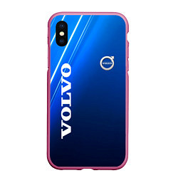 Чехол iPhone XS Max матовый Volvo Sport Auto, цвет: 3D-малиновый