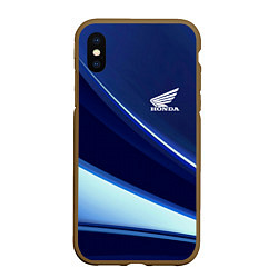 Чехол iPhone XS Max матовый Honda sport авто, цвет: 3D-коричневый