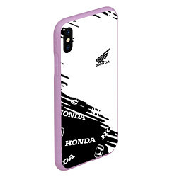 Чехол iPhone XS Max матовый Honda sport pattern, цвет: 3D-сиреневый — фото 2