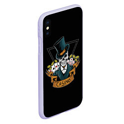 Чехол iPhone XS Max матовый Казино Casino, цвет: 3D-светло-сиреневый — фото 2
