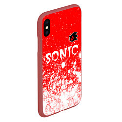 Чехол iPhone XS Max матовый SONIC EXE Арт, цвет: 3D-красный — фото 2