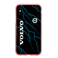 Чехол iPhone XS Max матовый Volvo разряд молний