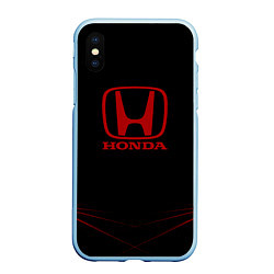 Чехол iPhone XS Max матовый Honda - Тонкие линии, цвет: 3D-голубой