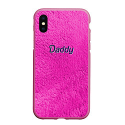 Чехол iPhone XS Max матовый Daddy pink, цвет: 3D-малиновый