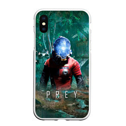 Чехол iPhone XS Max матовый Prey game, цвет: 3D-белый