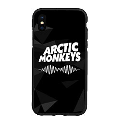 Чехол iPhone XS Max матовый Arctic Monkeys Серая Геометрия, цвет: 3D-черный