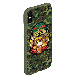 Чехол iPhone XS Max матовый Генерал Пивные Войска, цвет: 3D-темно-зеленый — фото 2