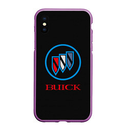 Чехол iPhone XS Max матовый Buick Emblem Logo, цвет: 3D-фиолетовый