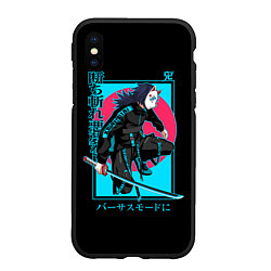 Чехол iPhone XS Max матовый Kisatsutai - Hasira Tomioka, цвет: 3D-черный