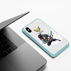 Чехол iPhone XS Max матовый Yasuo Meme, цвет: 3D-мятный — фото 2