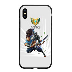 Чехол iPhone XS Max матовый Yasuo Meme, цвет: 3D-черный