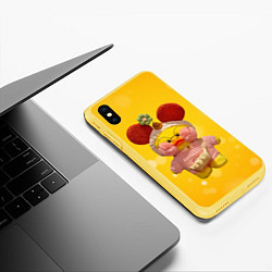 Чехол iPhone XS Max матовый УТОЧКА ЛАЛАФАНФАН lala fan fan, цвет: 3D-желтый — фото 2