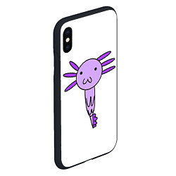 Чехол iPhone XS Max матовый Axolotl, цвет: 3D-черный — фото 2