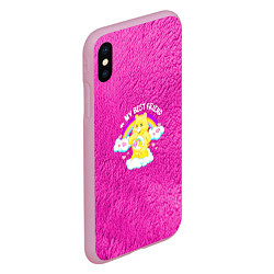 Чехол iPhone XS Max матовый My best friend bear too, цвет: 3D-розовый — фото 2