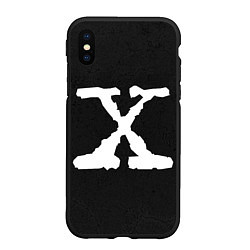 Чехол iPhone XS Max матовый X files logo на чёрном