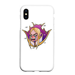 Чехол iPhone XS Max матовый Invoker Инвокер Dota2, цвет: 3D-белый