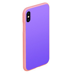 Чехол iPhone XS Max матовый Красивый фиолетовый светлый градиент, цвет: 3D-баблгам — фото 2