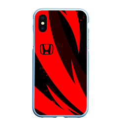 Чехол iPhone XS Max матовый HONDA RED ХОНДА КРАСНЫЙ, цвет: 3D-голубой