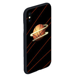 Чехол iPhone XS Max матовый Баскетбол life, цвет: 3D-черный — фото 2