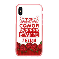 Чехол iPhone XS Max матовый Самая Лучшая в Мире ТЁЩЯ, цвет: 3D-баблгам