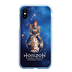 Чехол iPhone XS Max матовый Элой Aloy Horizon, цвет: 3D-голубой