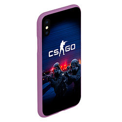 Чехол iPhone XS Max матовый Special Air Service CS GO, цвет: 3D-фиолетовый — фото 2