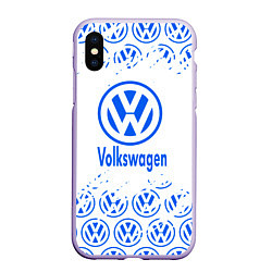 Чехол iPhone XS Max матовый Volkswagen фольксваген, цвет: 3D-светло-сиреневый