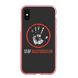 Чехол iPhone XS Max матовый STOP MASTURBATION, цвет: 3D-баблгам