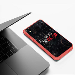 Чехол iPhone XS Max матовый Мы все мертвы Сериал Логотип, цвет: 3D-красный — фото 2