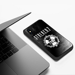 Чехол iPhone XS Max матовый С Т А Л К Е Р 2 Череп Радиация, цвет: 3D-черный — фото 2