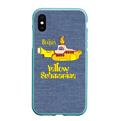 Чехол iPhone XS Max матовый On a Yellow Submarine 3D, цвет: 3D-мятный