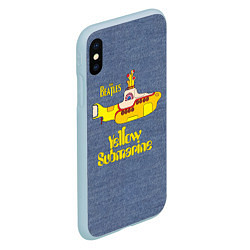 Чехол iPhone XS Max матовый On a Yellow Submarine 3D, цвет: 3D-голубой — фото 2