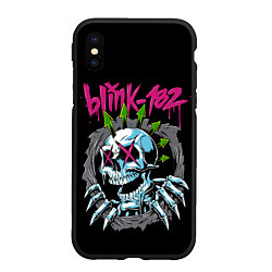 Чехол iPhone XS Max матовый Blink 182 Блинк 182, цвет: 3D-черный