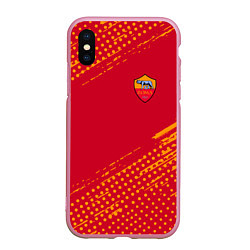 Чехол iPhone XS Max матовый Roma Рома, цвет: 3D-розовый