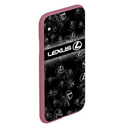 Чехол iPhone XS Max матовый LEXUS SPORT PATTERN, цвет: 3D-малиновый — фото 2