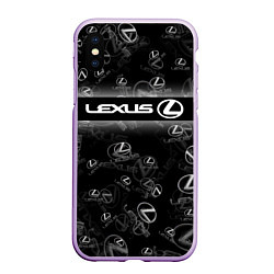 Чехол iPhone XS Max матовый LEXUS SPORT PATTERN