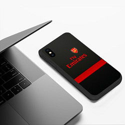 Чехол iPhone XS Max матовый Arsenal fc, цвет: 3D-черный — фото 2