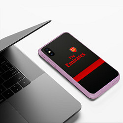 Чехол iPhone XS Max матовый Arsenal fc, цвет: 3D-сиреневый — фото 2