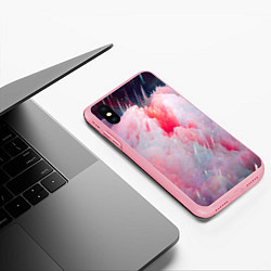 Чехол iPhone XS Max матовый Абстрактный яркий космос, цвет: 3D-баблгам — фото 2